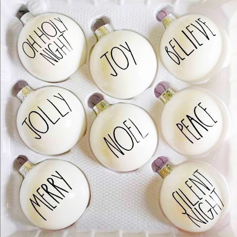 Rae dunn inspired ornaments